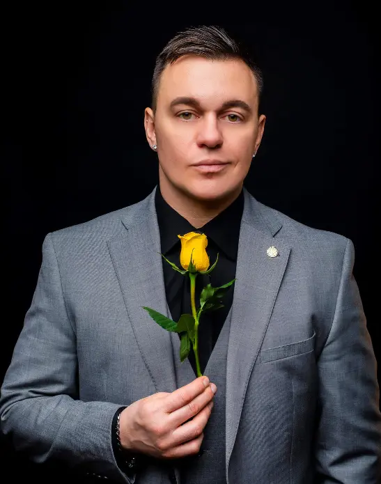 vitaliy with the yellow rose